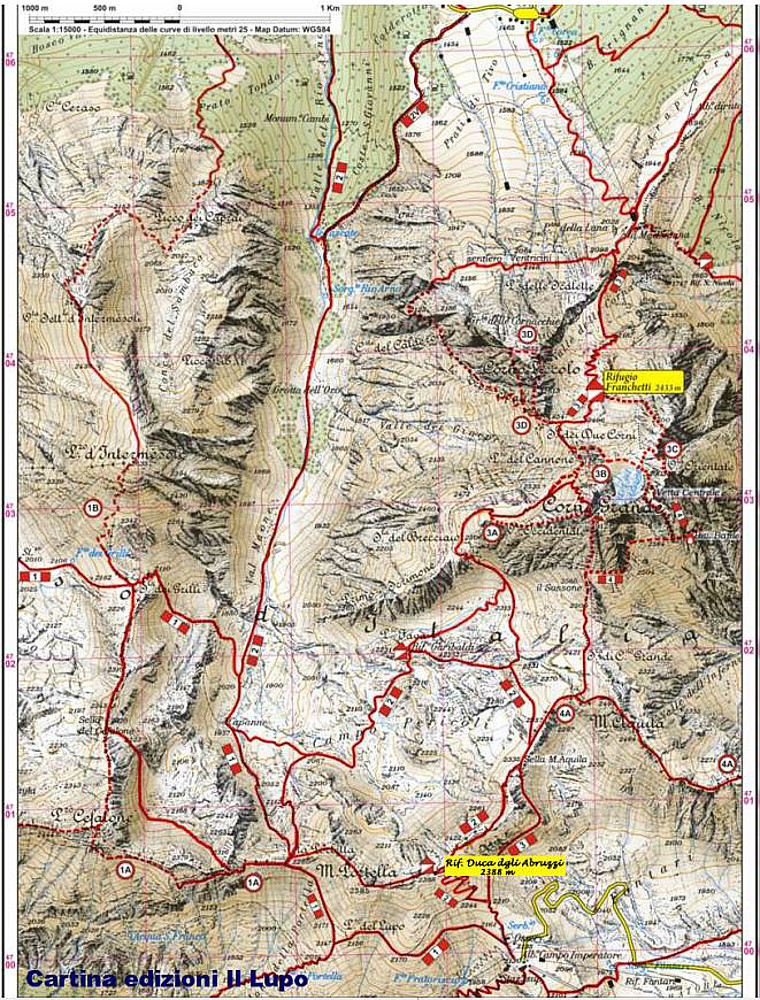 Aufstieg Gran Sasso Durch Val Maone Trekking Europa